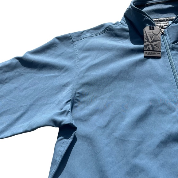 Destinations American Identity Men Small Blue 1/4 Zip Poly Avery Pullover Jacket - Picture 8 of 16